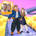 Personalized anime portrait drawing, smooth dragon ball style, showcasing dynamic lines.