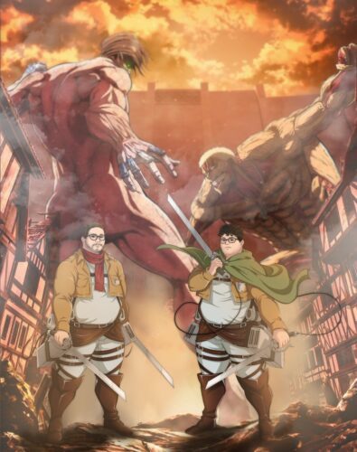 Custom anime portrait drawing of a person, stylized attack on titan style, capturing the essence of the character.