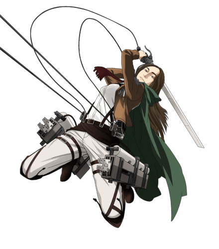 Anime-style portrait illustration, detailed attack on titan style, with smooth, clean lines.